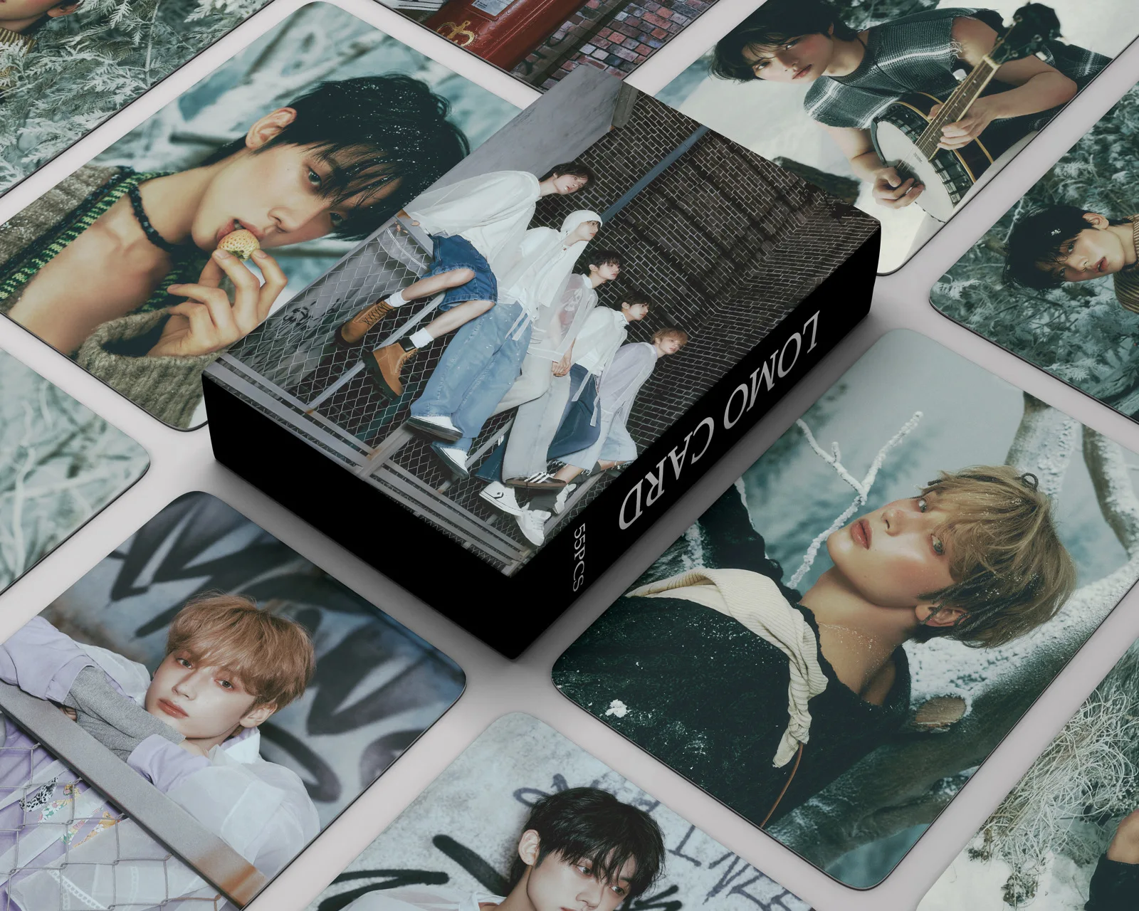 55Pcs/Set Idol Boy New Album Lomo Cards CHIKAI HD Printd Photocards High Quality Postcards SOOBIN YEONJUN BEOMGYU Fans Gifts