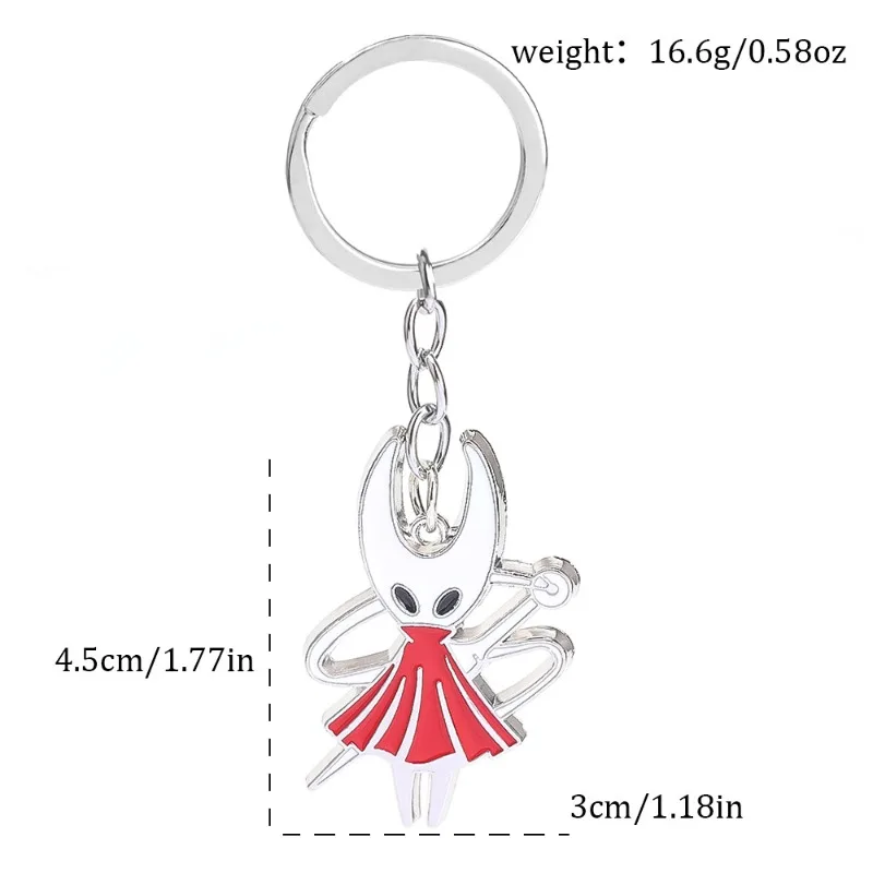 Jogo oco cavaleiro: silksong bonito acrílico carro chaveiro acessórios saco dos desenhos animados mochila pingente chaveiro fãs coletar presentes