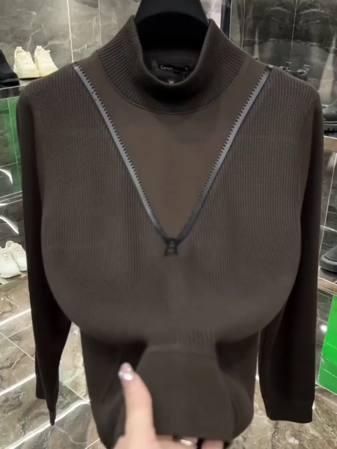 

Мужская вязаная толстовка с воротником-стойкой и вставками, повседневная, деловая, высококачественная, модная, осенне-зимняя новинка, с длинными рукавами