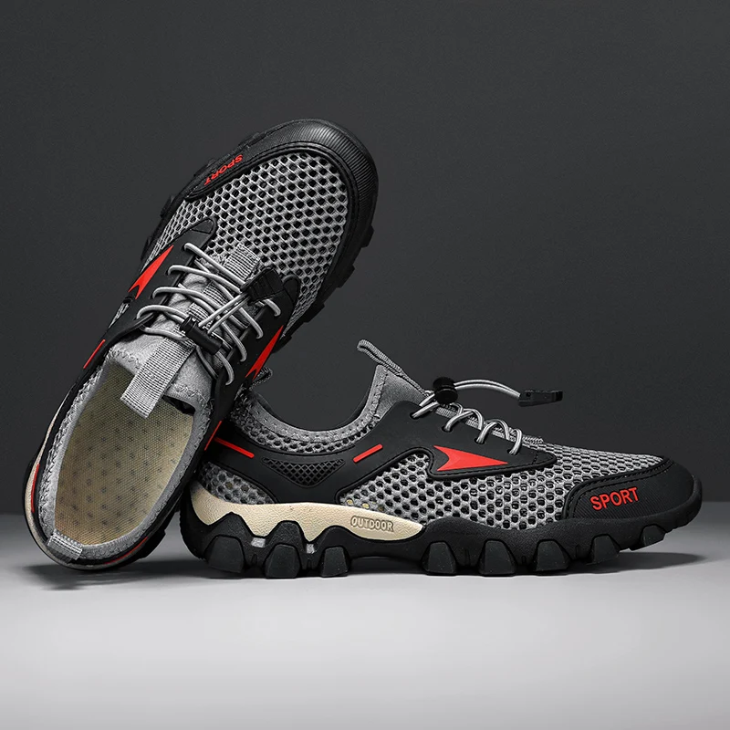 

New Summer Mesh Elastic Sneakers Lightweight Anti Slip Wear-resistant Running Shoes Outdoor Daily Commuting Men's Casual Shoes