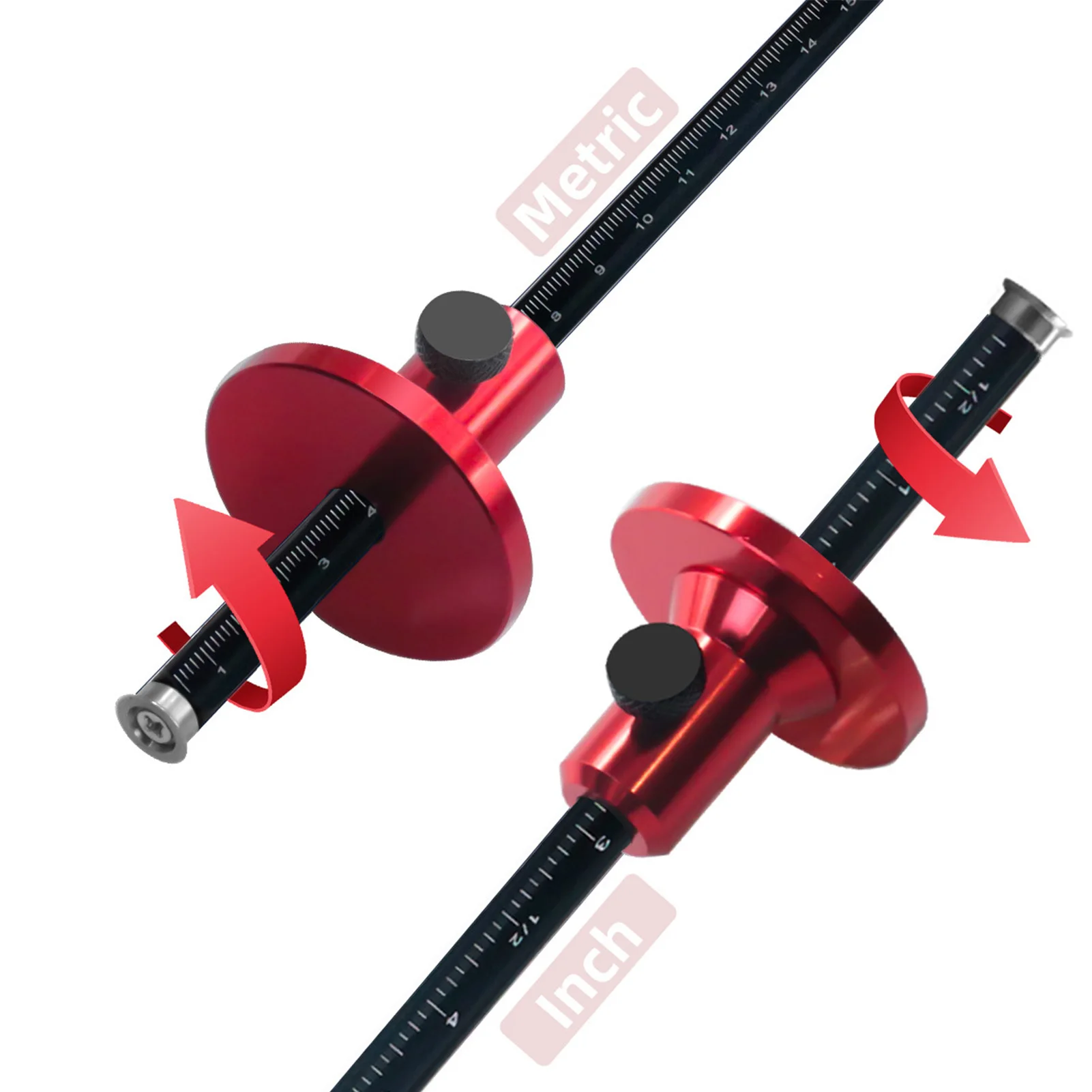 European Style Wheel Marking Gauge Adjustment Knob Metric And Inch Scales Woodworking Scriber for DIY Projects Furniture Repair