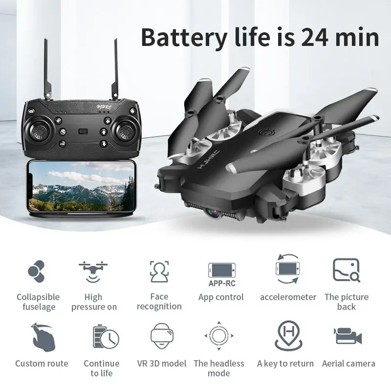 

Drone 4K Wide Angle Camera WiFi FPV Drone Quadcopter Long Endurance Fixed Altitude Aerial Photography Drone Children's Gift