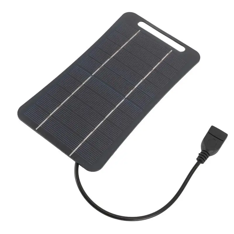 2W Solar Charger Portable W/USB-C Fast Charging For Phone Power Banks Camping Hiking Emergency Power Supply