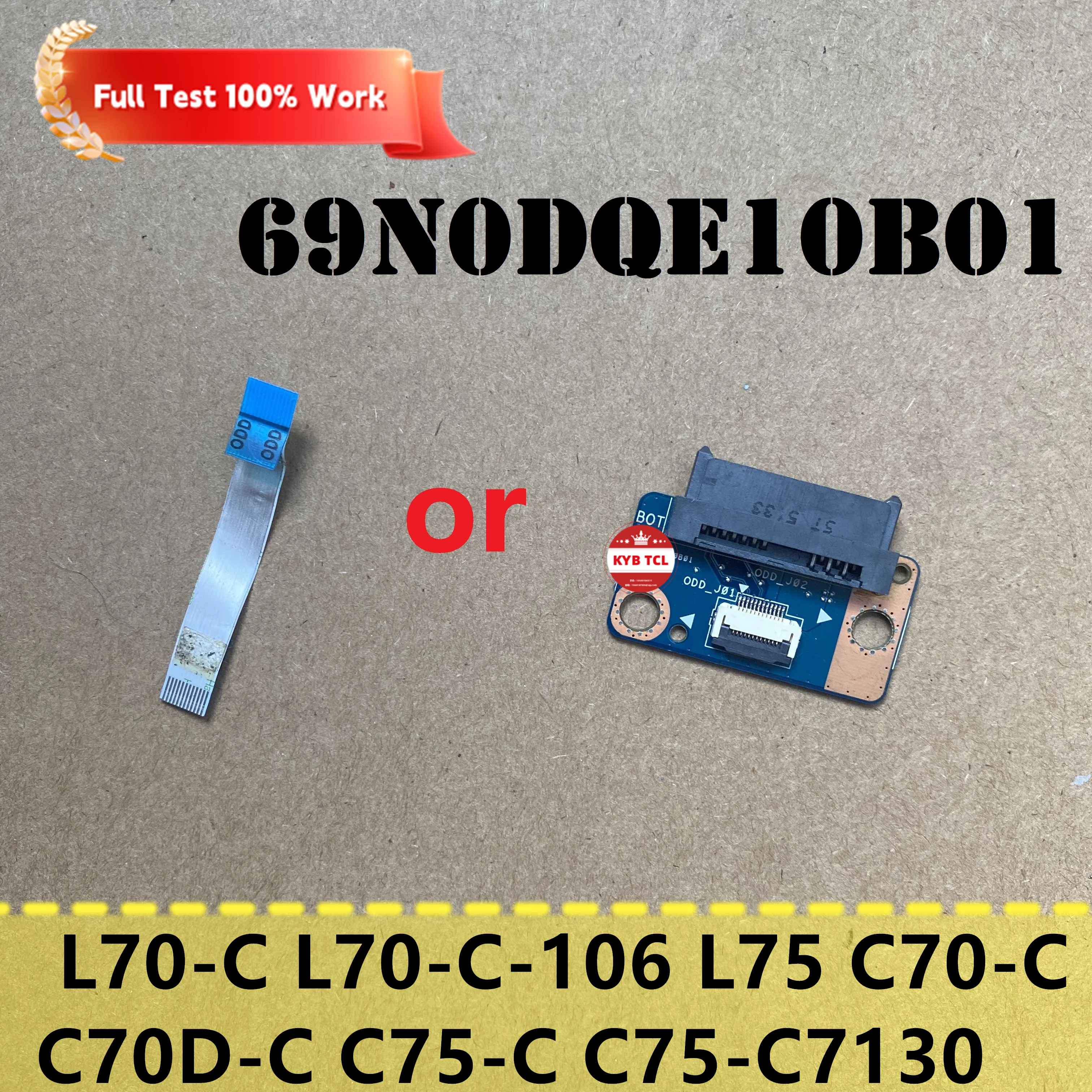 For Toshiba Satellite L70-C L70-C-106 L75 C70-C C70D-C C75-C C75-C7130 Laptop DVD SATA ODD Adapter Board Or Cable 69N0DQE10B01