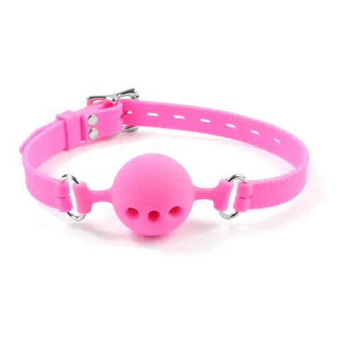 All Silicone Mouth Gag Breathable Ball Gag Adjustable Belt Mouth Sex Toys For Adult SM Games Sexyshop Erotic Accessories