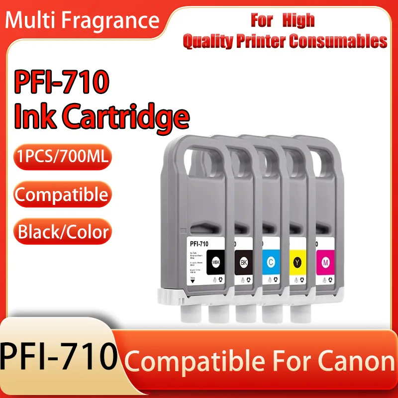 

1 шт. PFI-710-700ML MBK/BK/M/C/Y чернильный картридж, совместимый для принтера Canon TX2000 TX3000 TX4000 TX2100 TX3100 TX4100