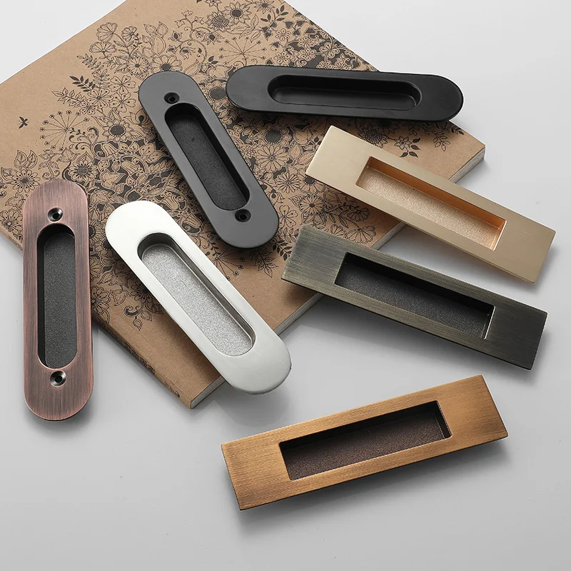

Pull Handle Hidden Insert Embed Imbedding Zinc Alloy For Home Room Wood Sliding Door Furniture Drawer