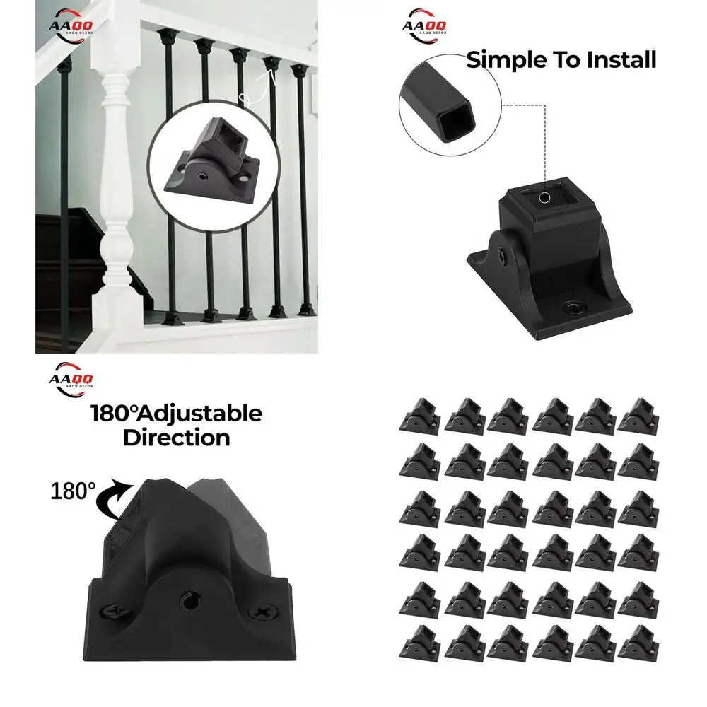 

36-Piece Iron Baluster Swivel Shoes with 72-Piece Screws for 1/2 Square Balusters or Interior Staircases