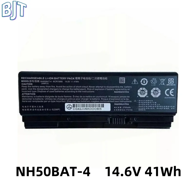14.6V 41Wh Laptop Battery NH50BAT-4 For Clevo NH70RAQ NH55EDQ NH50RA NH55RCQ NH58RDQ NH70RHQ NH58RCQ For Sager NP6875 NP6856