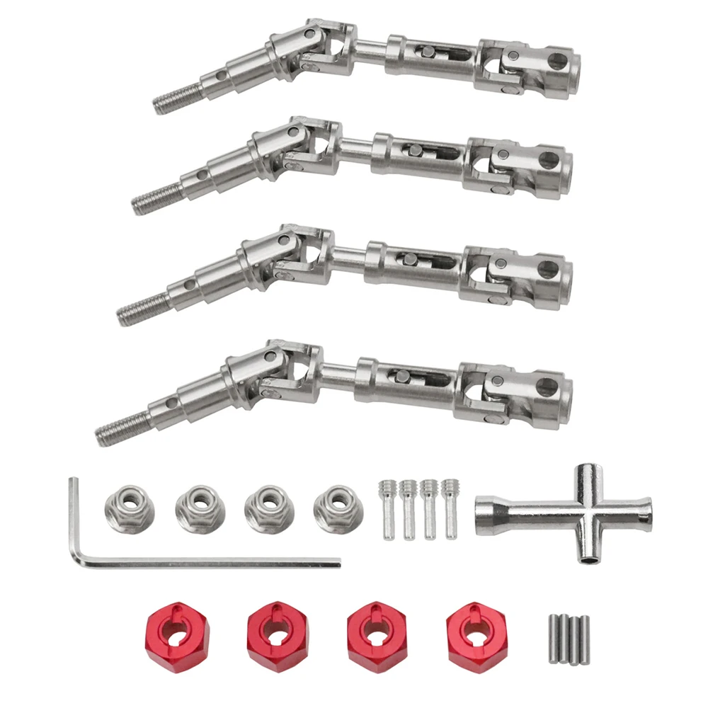 

Upgraded Metal Part Front and Rear CVD Drive Shaft Nuts Set for MJX 14211 HYPER GO 1/14 RC Car Vehicle Models Accessories