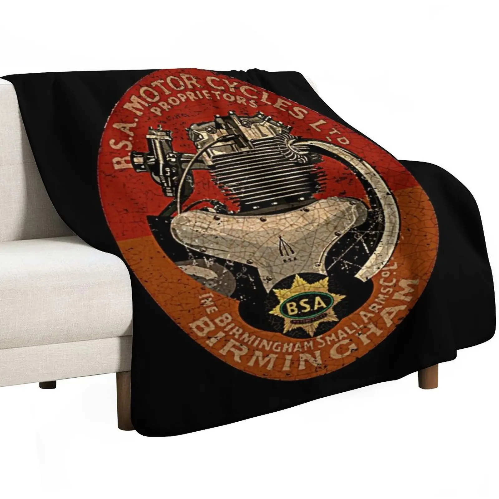 BSA Motorcycles UK Throw Blanket Comforter Quilt Personalized Gift Plush Soft Big Single Blankets 2