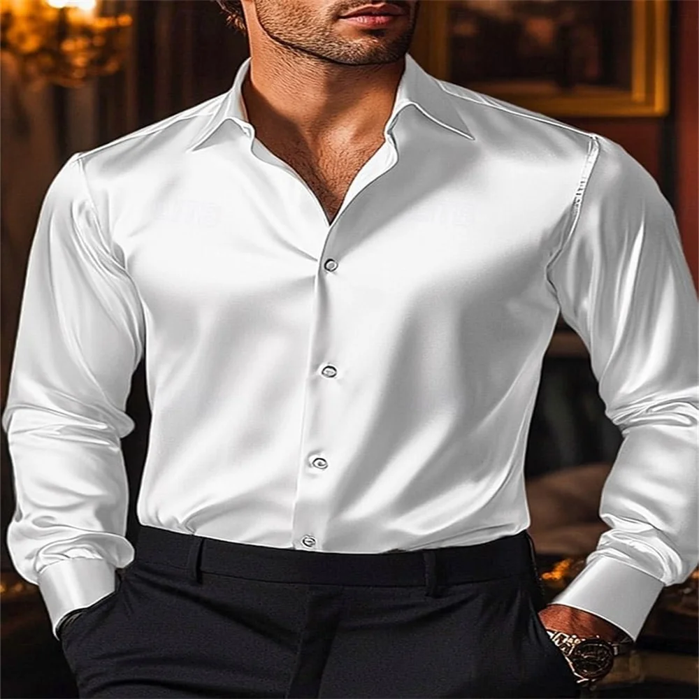 Novo cavalheiro de negócios camisa de design de moda social, camisa de festa masculina equipada, entrega rápida