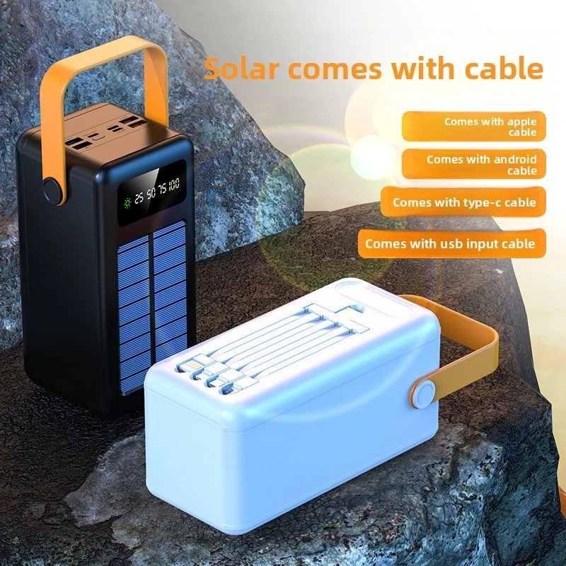 

30000mAh Solar Panel Power Bank Fast Charging External Battery Pack with LED Light for XIAOMI/iPhone/Samsung Mobile Phone