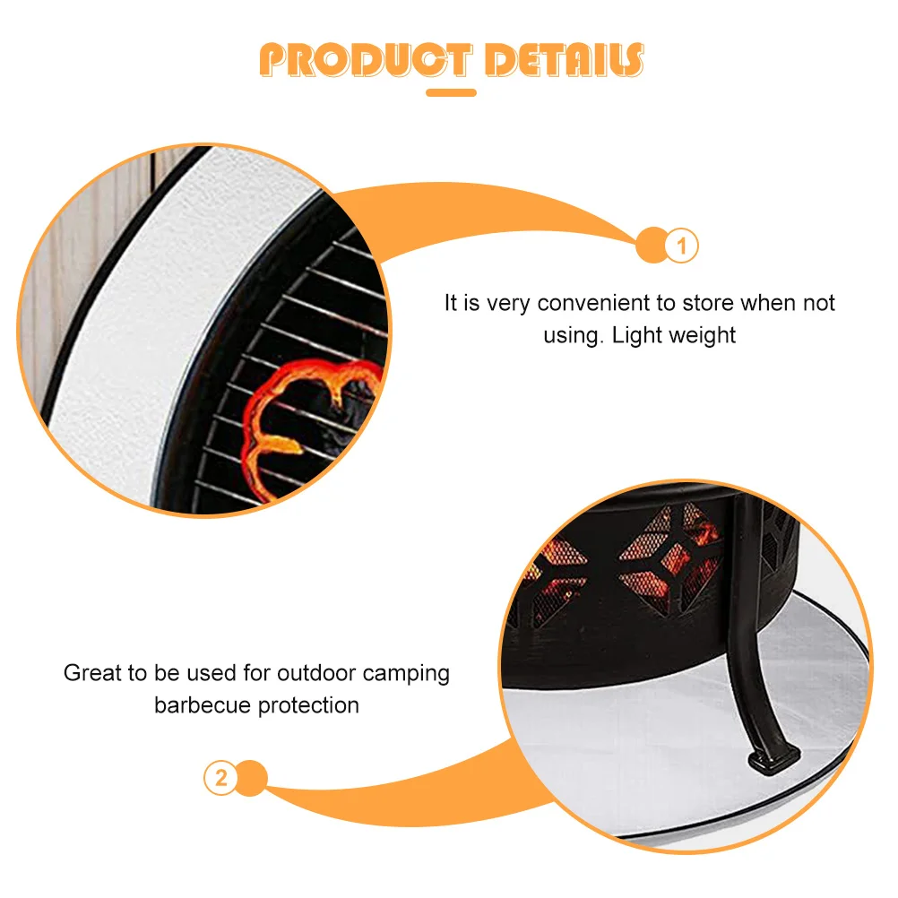 

Fire Resistant Mat For Bbq Camping Flame Retardant Floor Protection Heat Insulation Pad Outdoor Barbecue Fireproof Blanket