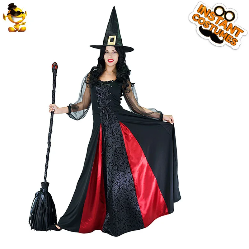 الكبار loween الشر الساحرة زي أداء خزانة السيدات Faionable الملابس الصينية التقليدية المرحلة