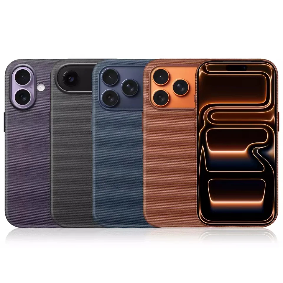 Funda magnética de tela tejida para iPhone 17 Pro Max 17 Air 16 15 14 13 12 11 Pro, para Magsafe, cubierta protectora de tela 4