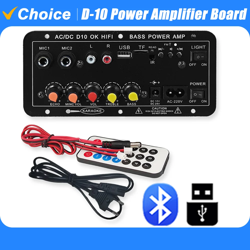 Diy Speaker - D10 Digitaler Bluetooth-Verstärker 110V 220V 12V