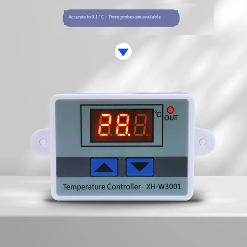 Controlador de temperatura LED Digital, interruptor de termostato electrónico con sonda impermeable y toma de temperatura, enchufe estadounidense duradero