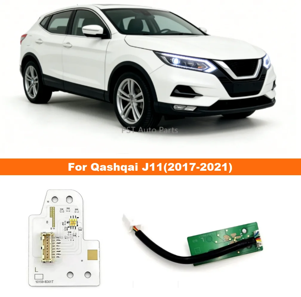 For Qashqai J11 2017-2011 LED Angel Eyes DRL Daytime Running Lights Turn Signal Light Boards 12V