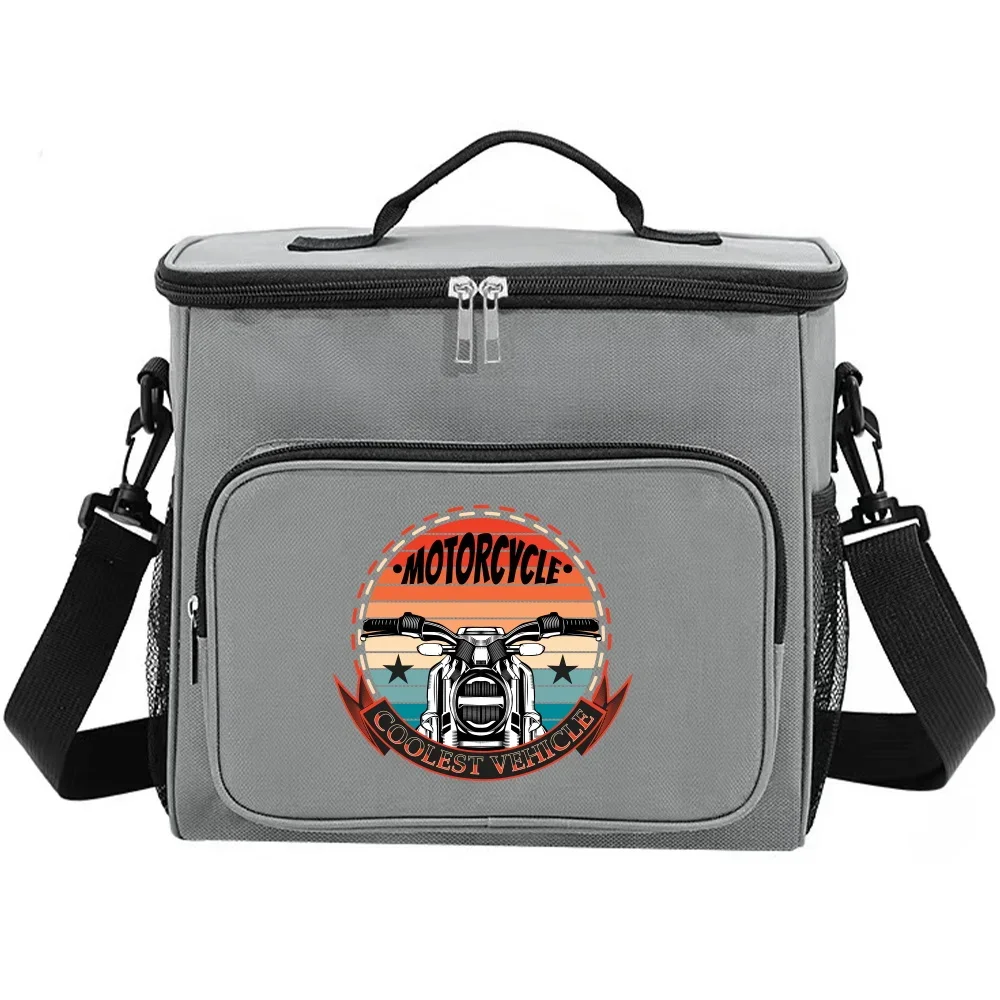 Lunch Bag Women in Grey Color for Adults Thermal Insulated and Hygiene-Friendly Dinner Box Original Holiday Printing in Stock!