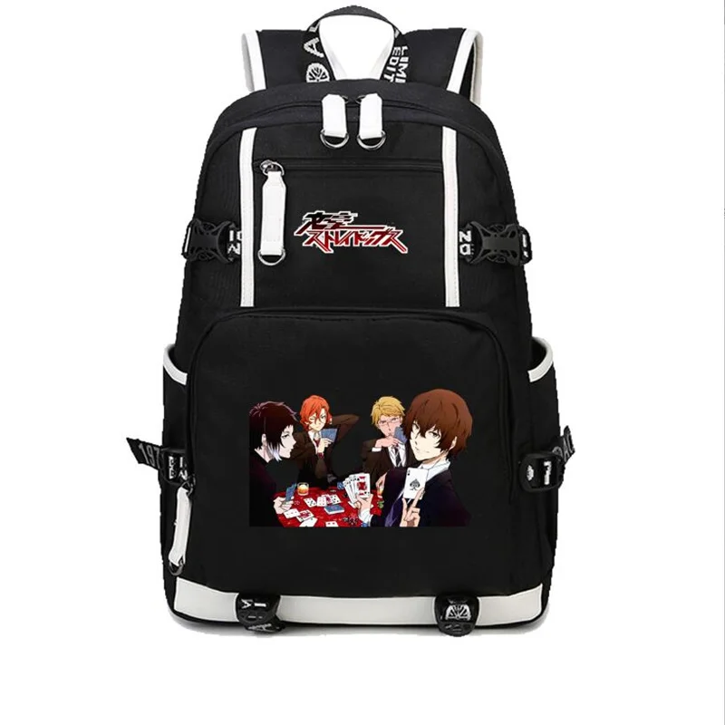 

Anime Bungo Stray Dogs Backpack Mochila Teenarges Schoolbag Cartoon Men Women Causal USB Charging Port Book Laptop Outdoor Bags