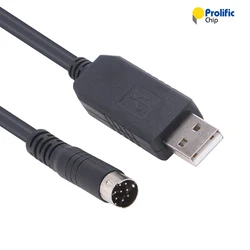 PL2303GT-Cable de serie Mini Din RS232, TM-D710, TM-D710A, TM-D710E, TM-V71, TM-V71A, TM-V71E, PG-5G, 8 pines, Para Kenwood Radio