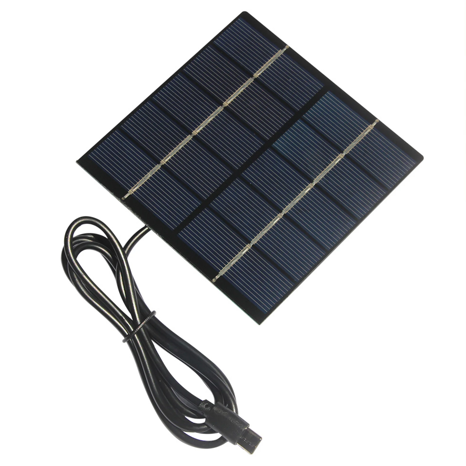 1.5W 5V Solar Charging Panel with Type-C Output Polycrystalline Solar Panel for Phones Power Banks for Camping Hiking