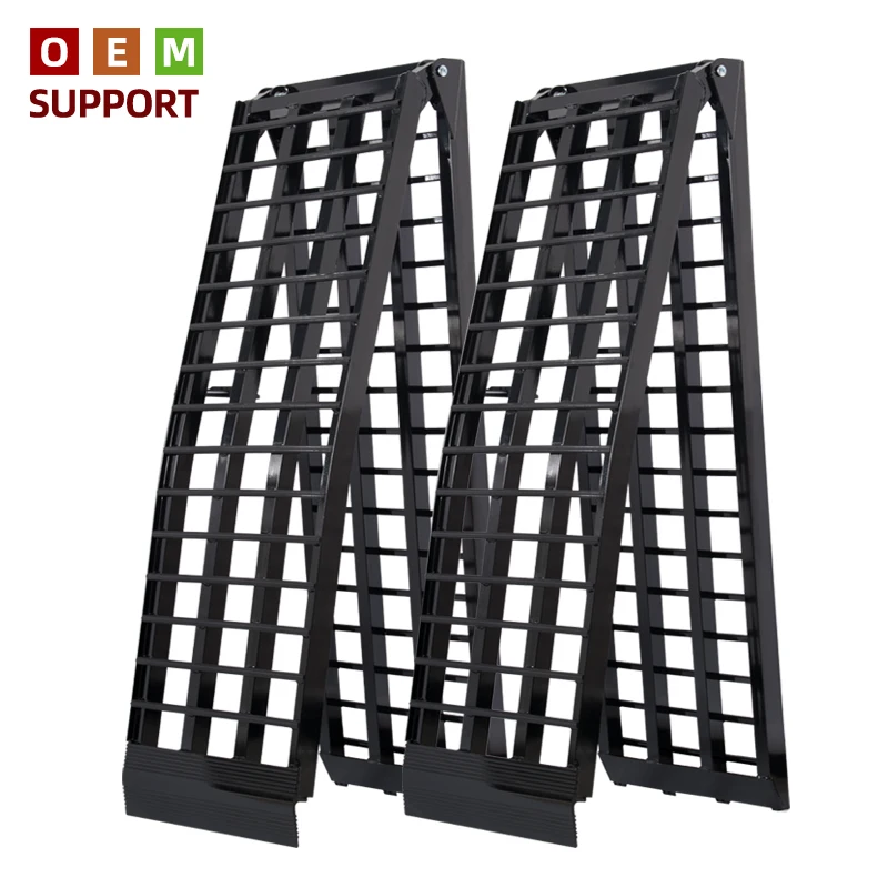 For KARLION 3m Black Anodized Aluminum Ladder 680KG Capacity 46cm Width Non-Slip CE Certified Universal Fit Moto Ramps Motorcycl