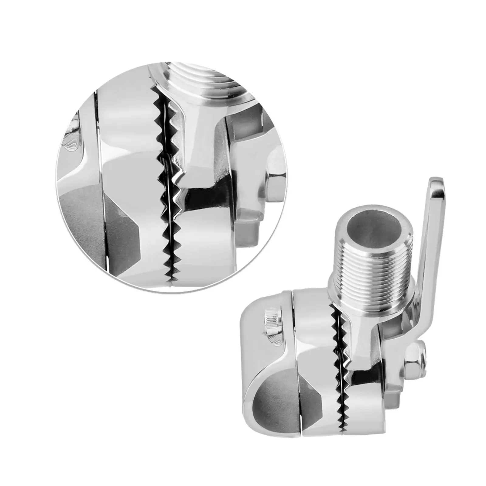 1pc Superbat Stainless Steel Adjustable Base Antenna Mount Ideal for RV and Marine Antenna Installations shelf bracket