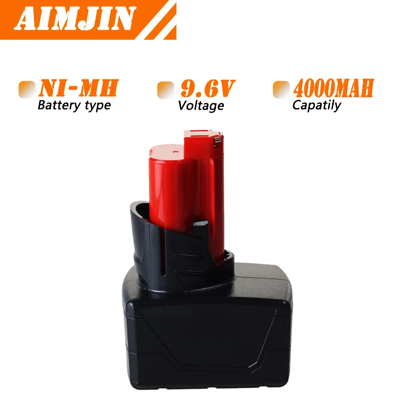 

9.6V 9j Battery 4Ah Rechargeable Battery For Milwaukee M12 XC Cordless Tools 48-11-2402 48-11-2411 48-11-2401 MIL-12A-LI