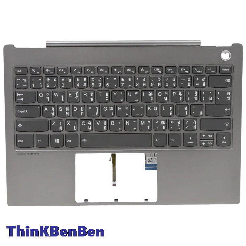 

Серый верхний корпус клавиатуры TH Thai Mineral Gray с подставкой для рук для Lenovo ThinkBook 13s IWL 5CB0U43203