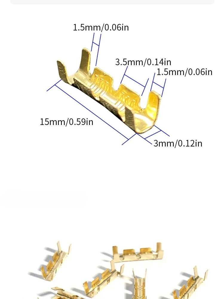 50pcs 100pcs 200pcs Docking Terminal U Type Terminal Tab 0.3 To 1.5mm2 Terminal Block Connector Double Connector Terminal