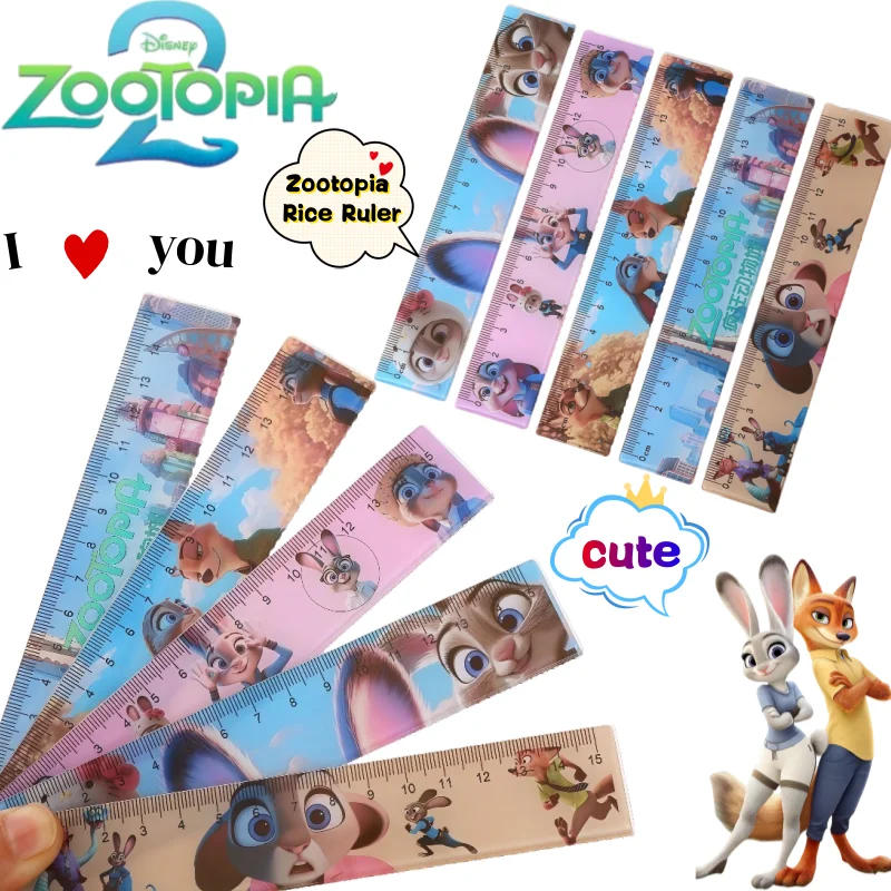 

Линейка акриловая с принтом Disney Zootopia (Джуди Хоппс, Ник Уайлд) для студентов, креативная, стильная, с аниме-дизайном