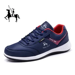 Pu skórzane męskie buty trampki Trend Casual oddychające rekreacyjne męskie trampki obuwie antypoślizgowe buty Tenis Masculino