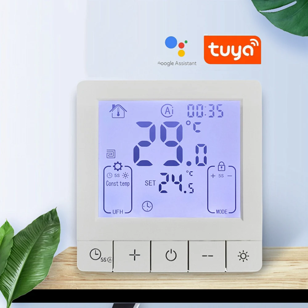 AC95~240V Smart Tuya WiFi Electric 30A Floor Heating Thermostat Temperature Controller with External Sensor Probe