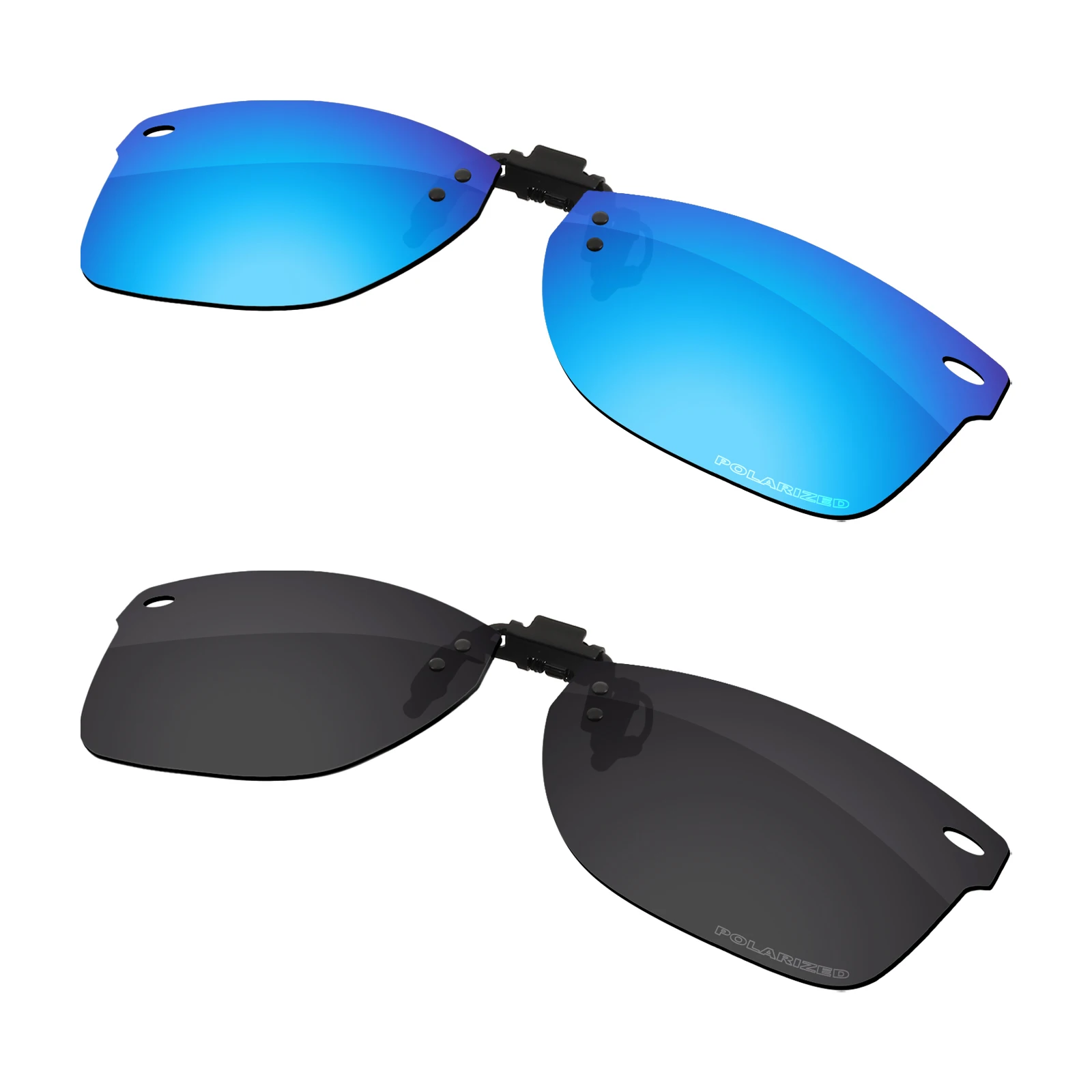 Óculos de sol polarizados ELuxonsight Flip Up com clipe antirreflexo para óculos Ray-Ban RB5228 53mm