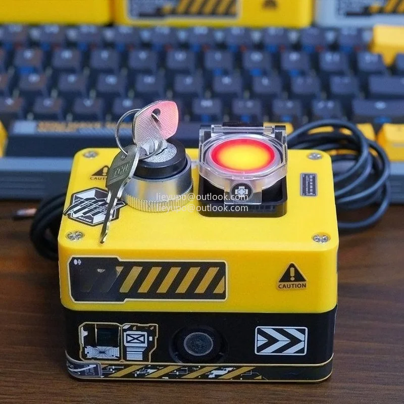 Dual Button External PC Power Switch with LED, Computer Case Startup Reset Control for Gaming Desktop