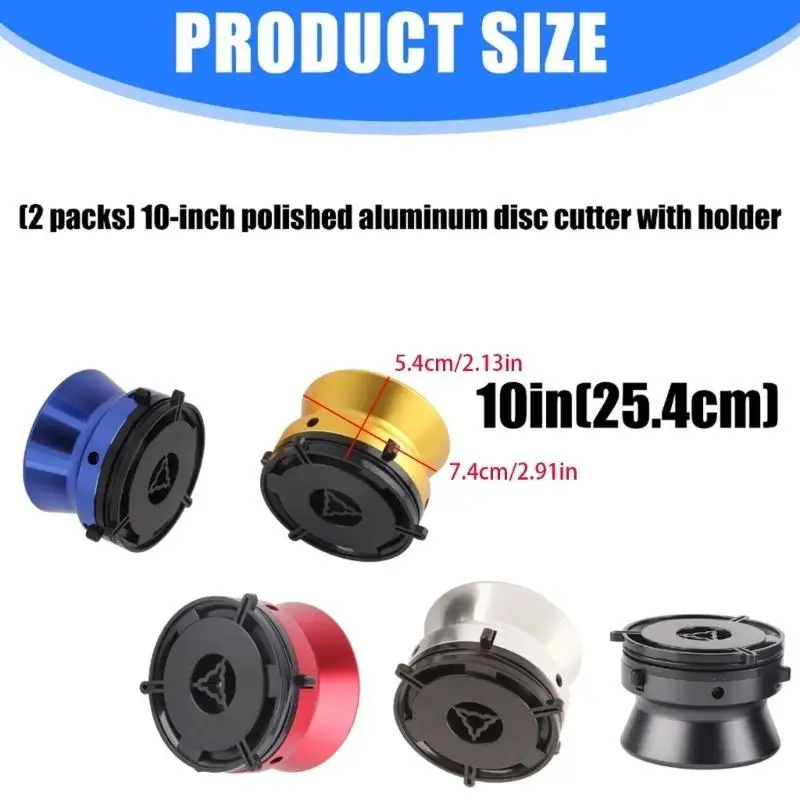 Zdjęcie 7: 652F Zestaw 2 aluminiowych adapterów do szpul NAB 10 cali, polerowanych, do rejestratorów szpulowych