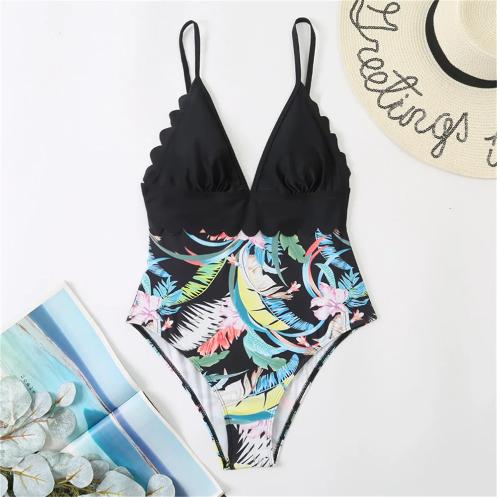 

Бикини с зубцами на бретельках и открытой спиной, ажурный купальник с глубоким V-образным вырезом, монокини, женские купальники для отдыха, пляжный наряд, купальный костюм, сексуальный комплект