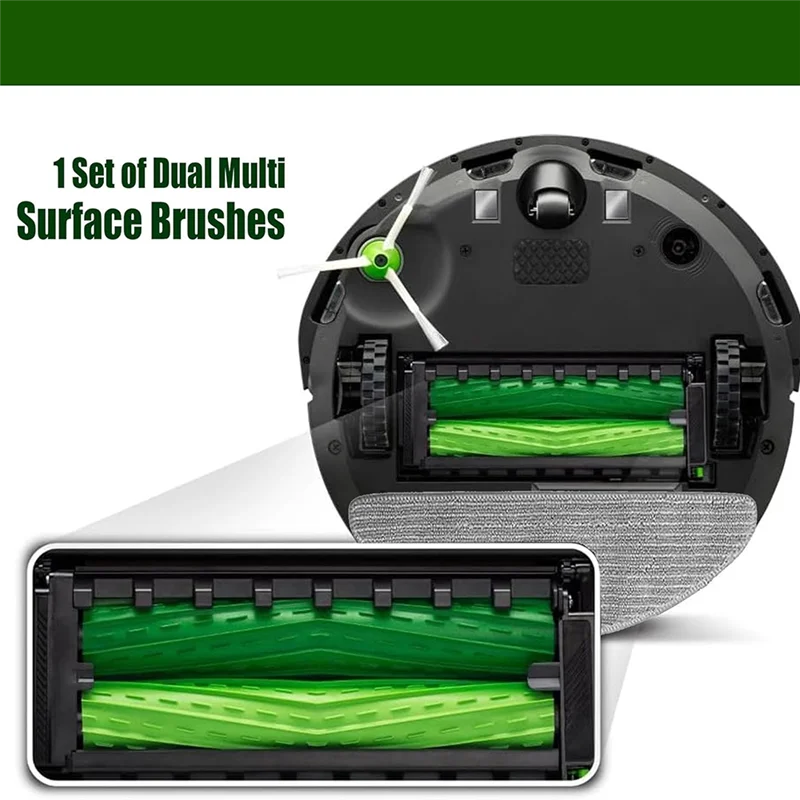 YCOC-Compatibile per Irobot Roomba Combo I5, I5+,J5, J5 Plus Accessori di ricambio Spazzola laterale principale Filtro Mop Sacchetto per la polvere
