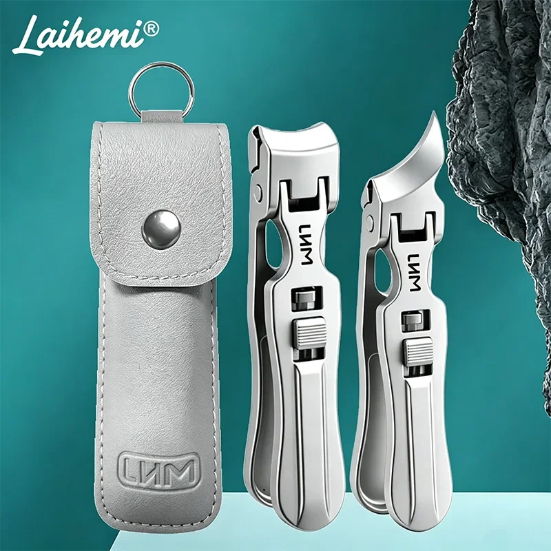 Laihemi Heavy Duty Nail Clippers Set, Lock Design with Storage Case, Precise Trimming for Thick Hard Nails, Manicure Nail Tools