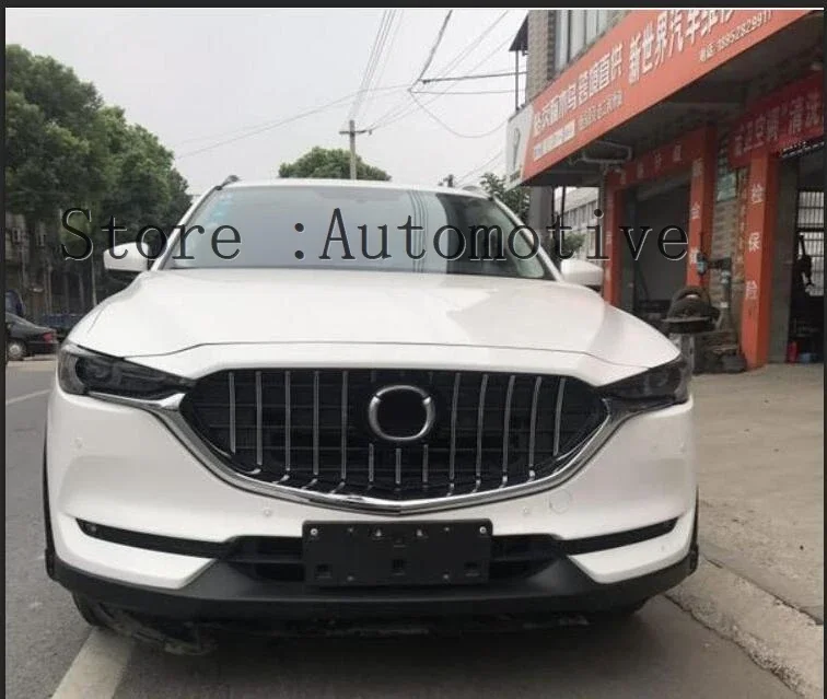 FOR MAZDA CX-5 CX5 GRILLE 2017 2018 2019  FRONT MESH EXTERIOR MASK TRIMS COVERS FRONT BUMPER ABS MODIFIED GRILL GRILLS FIT