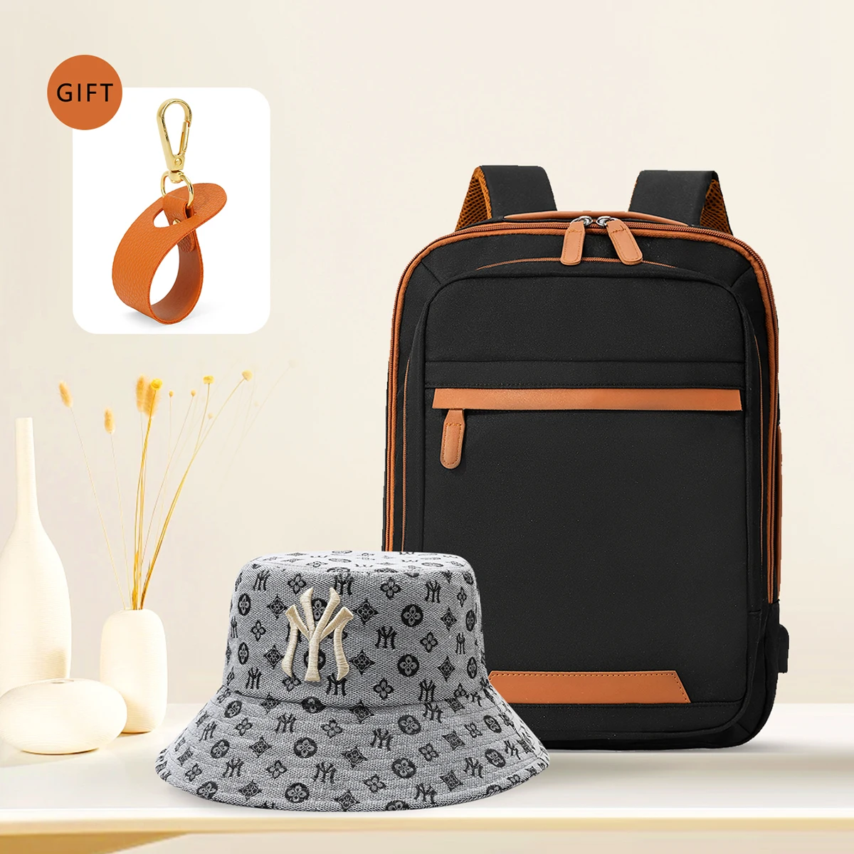 myco Hochwertiger wiederaufladbarer USB-Rucksack für Herren, wasserdichte Tasche, großer Laptop-Rucksack, Unisex, Schultasche, Jugendrucksack 10