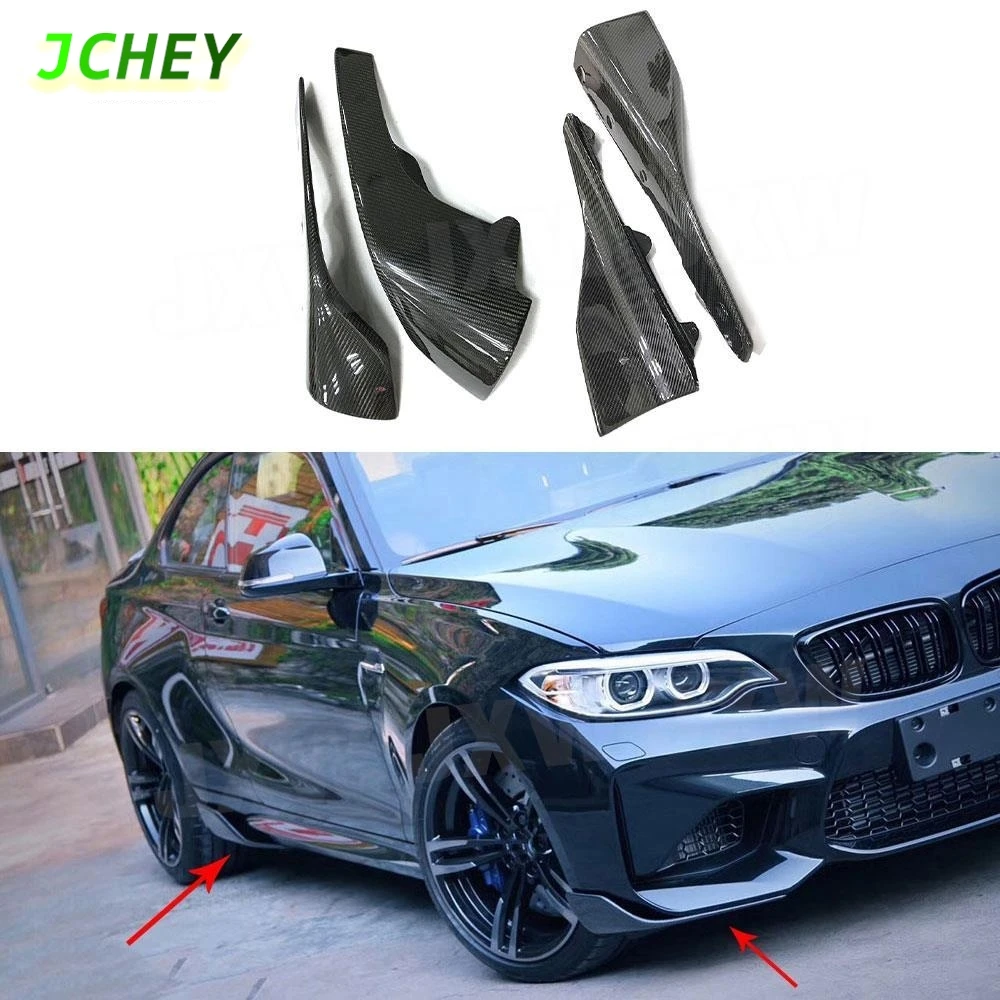 

JCHEY For BMW 2 Series F87 M2 M2C Competition 2016-2020 Canards Apron Carbon Fiber Side Skirts Splitters Cupwings Winglets