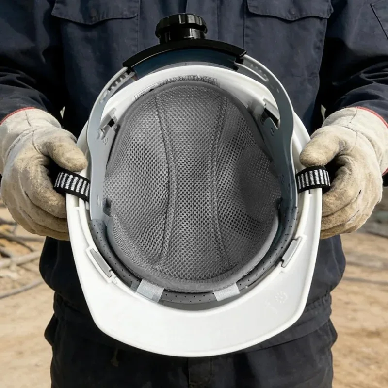 1pc Safety Cap Head Protection Cooling Pad Sweat-absorbing Ventilation Adult Helmet Insert Liner Breathable Mesh Sweat Band