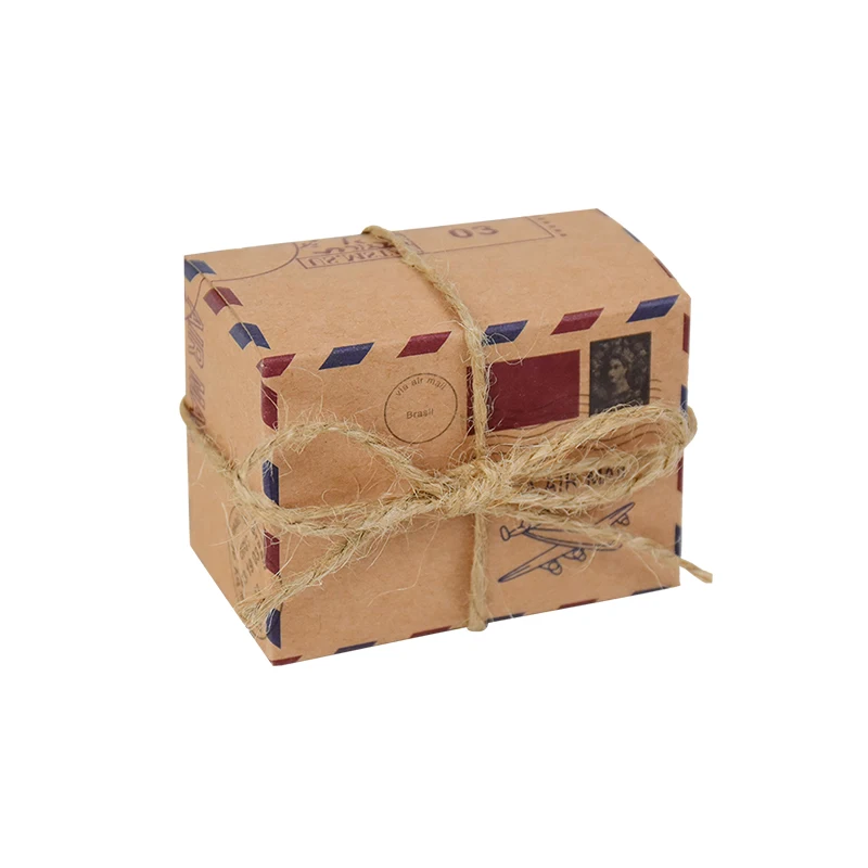 10pcs Mini Suitcase Candy Box Travel Map Classic Theme Gift Box For Wedding Birthday Favor Present Boxes Packing