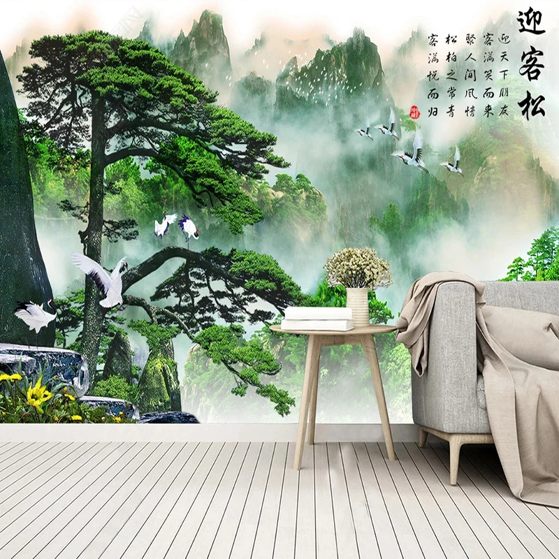 

Custom Photo Wallpaper Top Pine Nature Landscape Large Murals Wallpaper Bedroom Study Home Decor Wall Painting Modern 3D Fresco