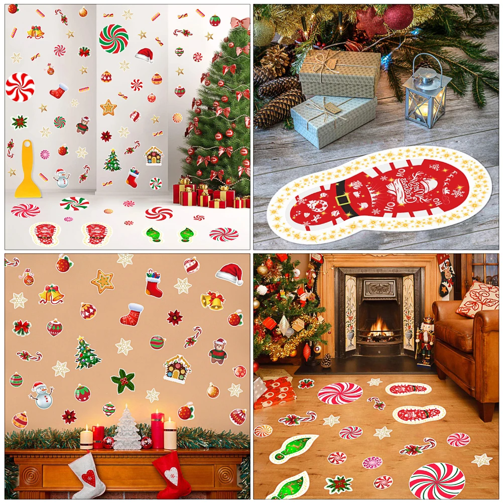 

Christmas Wall Sticker PVC for Applique Self-adhesive Stickers Floor Decals Window