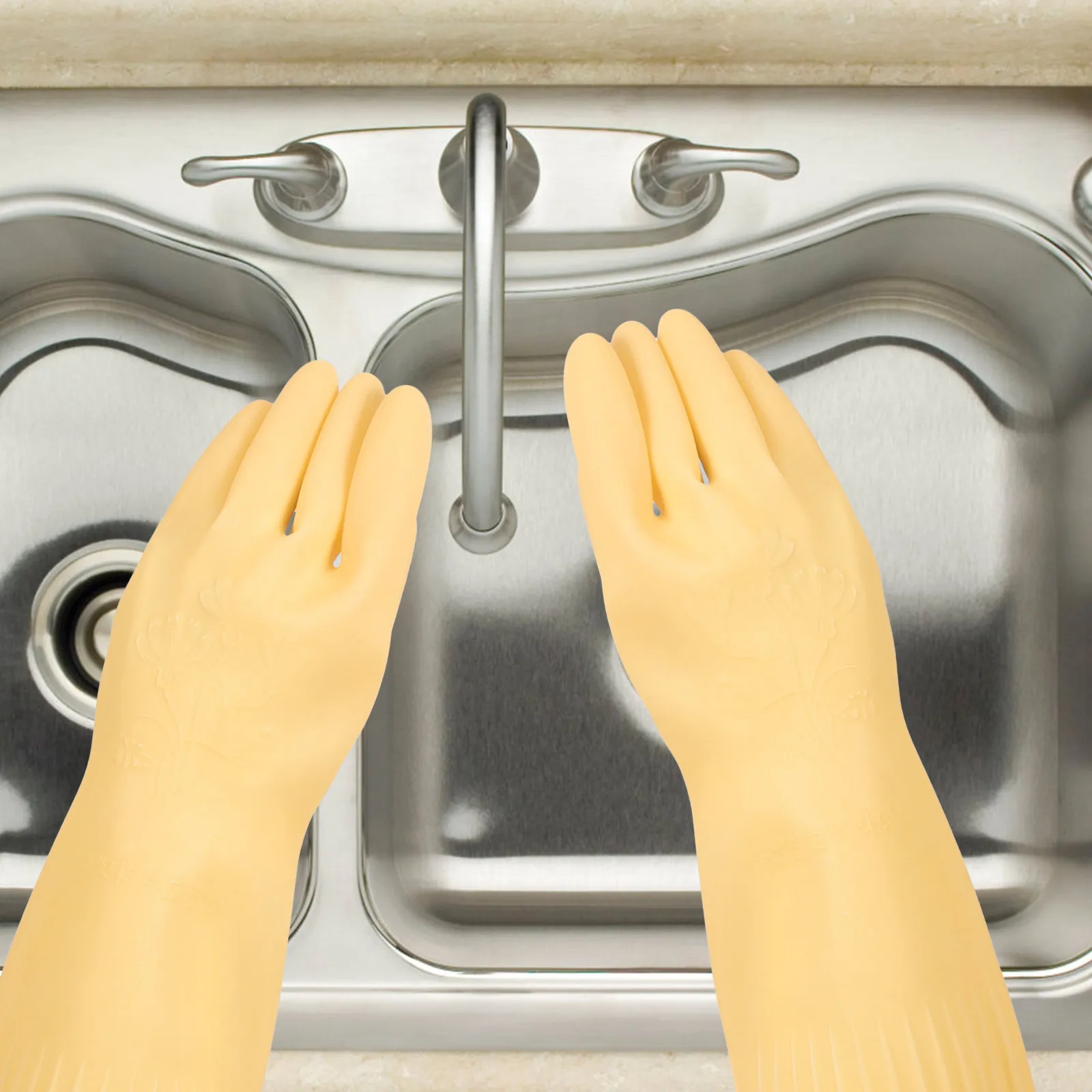 

2 Pcs Cleaning Gloves Dishes Dishwashing for Reusable Small to Household Kitchen