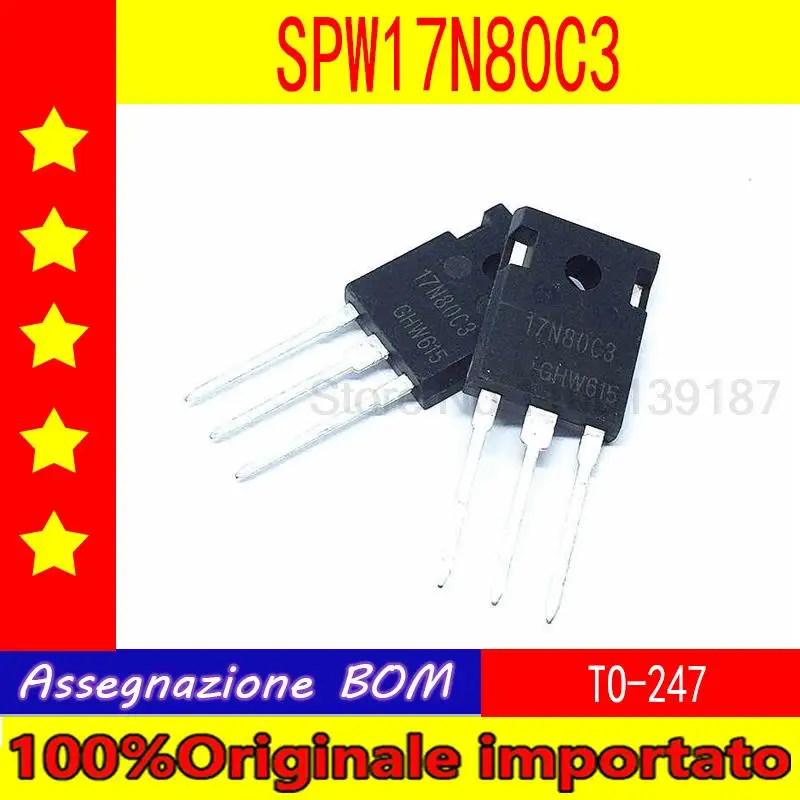 

10pcs/lot SPW17N80C3 17N80C3 SPW17N80C3 TO-247 N channel fet 800V 17A